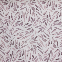 Canvas wit met oud paarse blaadjes